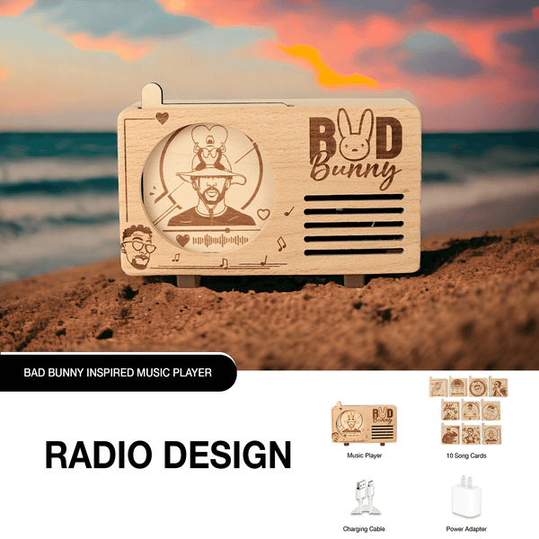 Bad Bunny - Inspired Music Player | Radio Design